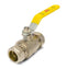 22MM LEVER BALL VALVE YELLOW GAS Item No. BFLBVGAS-22