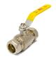 35mm LEVER BALL VALVE YELLOW GAS