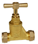 15mm BRITISH STANDARD STOP TAP COMPRESSION x COMPRESSION