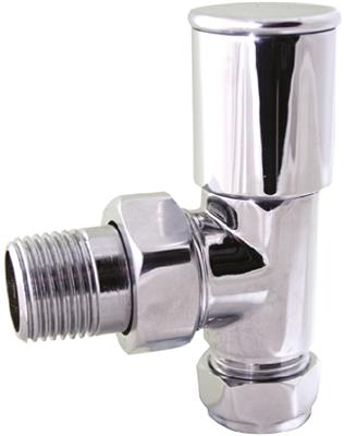 TOWEL WARMER VALVE ANGLED 15MM CHROME Item No. BFTWVALP-15