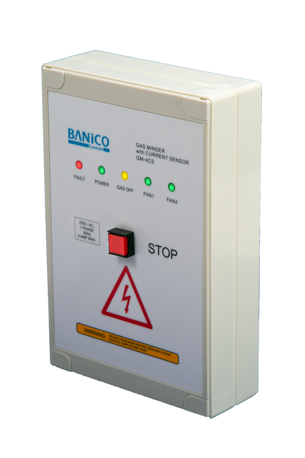 Banico GM-4CS gas minder with built in fan current sensor interlock systems