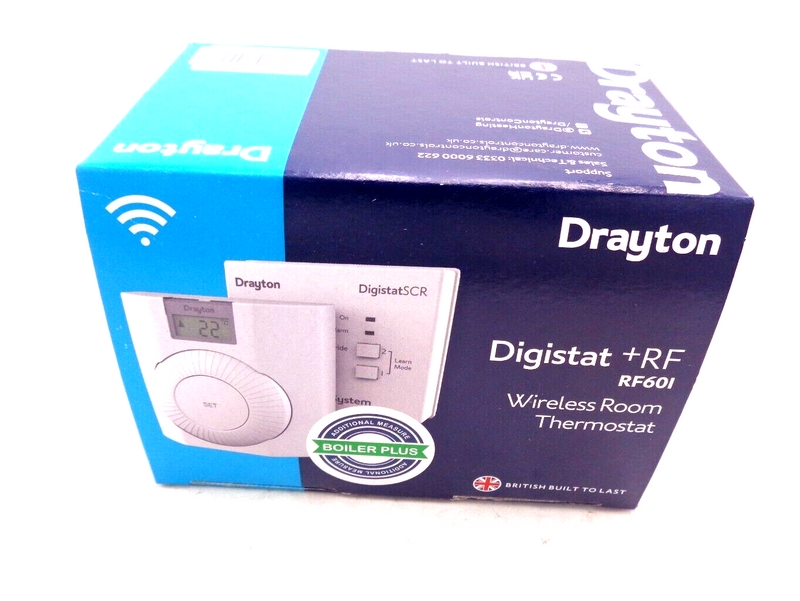 Drayton Digistat + RF RF601 Wireless Room Thermostat Bolier Plus Heating Control