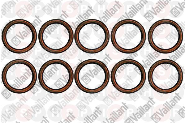 VAILLANT ECOTEC PLUS 637 824 831 837 937 BOILER PACKING RING (SET OF 10) 193537 (BRAND NEW)