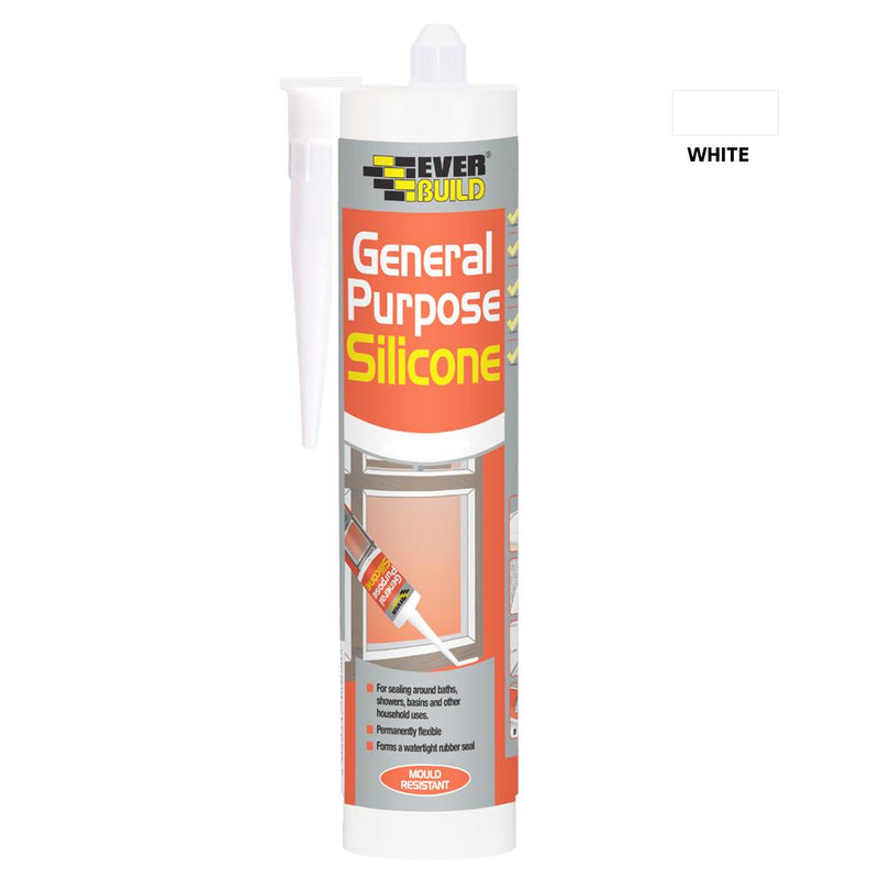 EVERBUILD GENERAL PURPOSE SILICONE WHITE