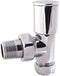 TOWEL WARMER VALVE ANGLED 15MM CHROME